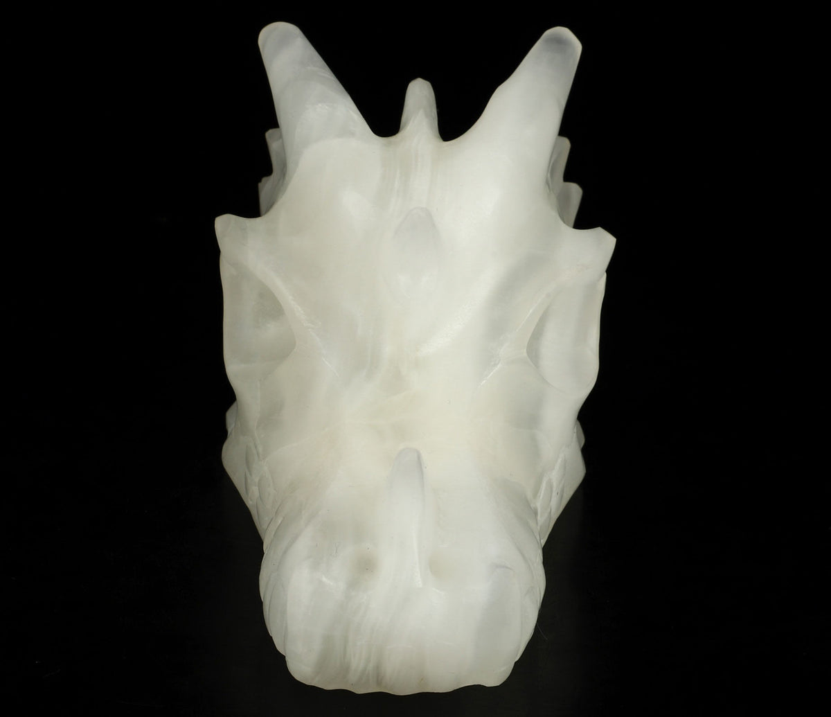 Angolan Quartz Crystal Dragon Skull 4.9"