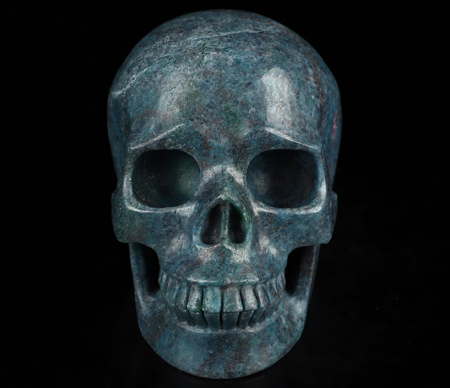 Ruby Kyanite Natural Crystal Skull Large 5.0"