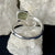Moldavite with Herkimer Diamond Sterling Silver Ring