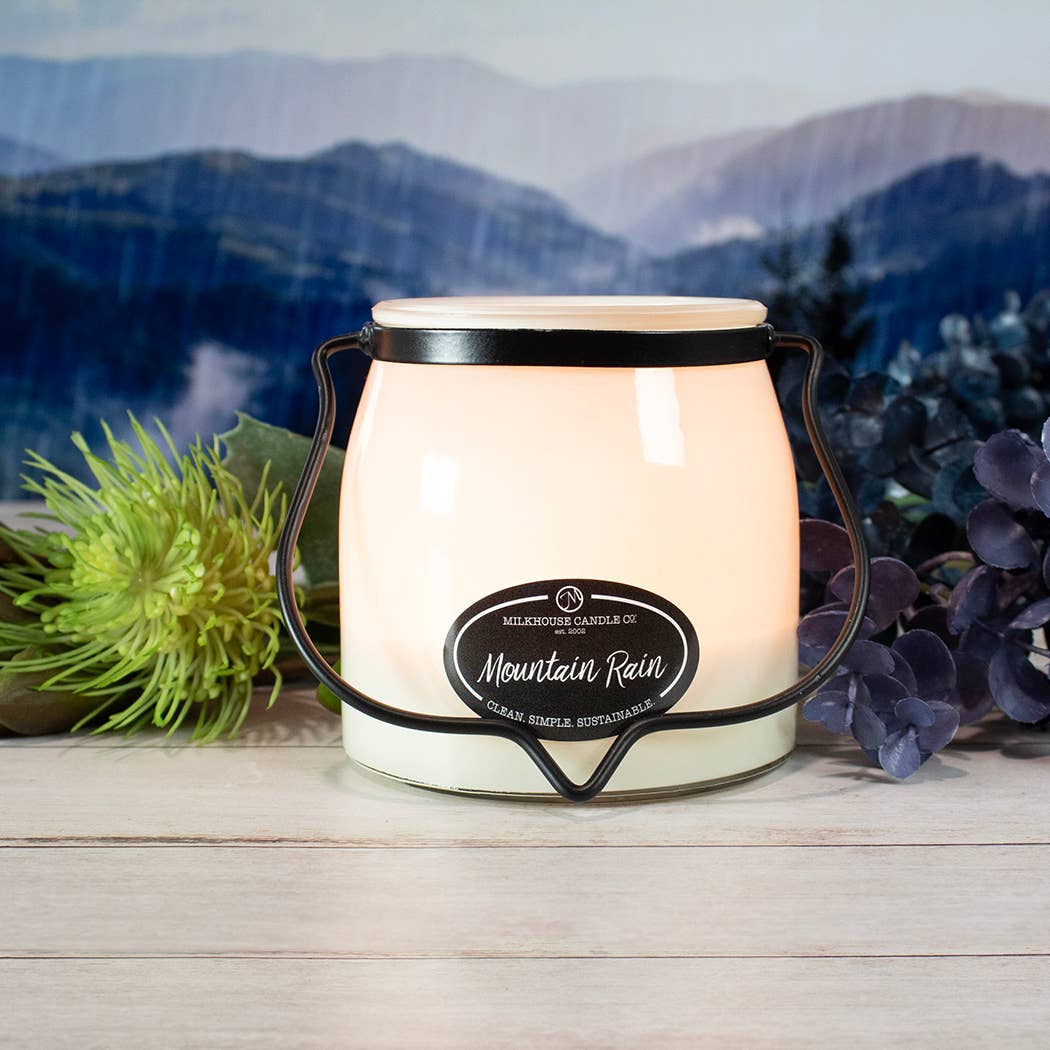 16 oz Butter Jar Candle: Mountain Rain