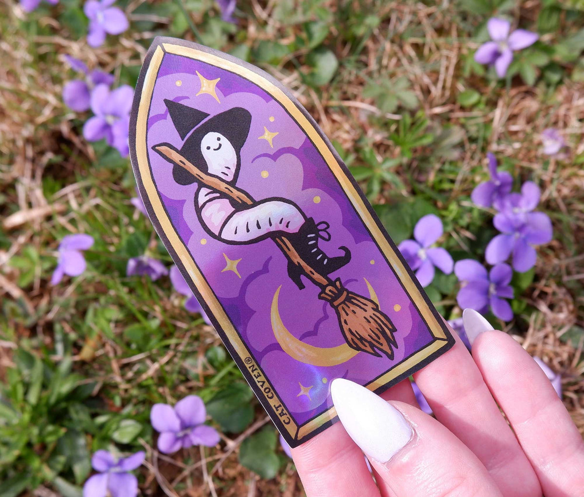 Worm on a Broom - Holographic Sticker
