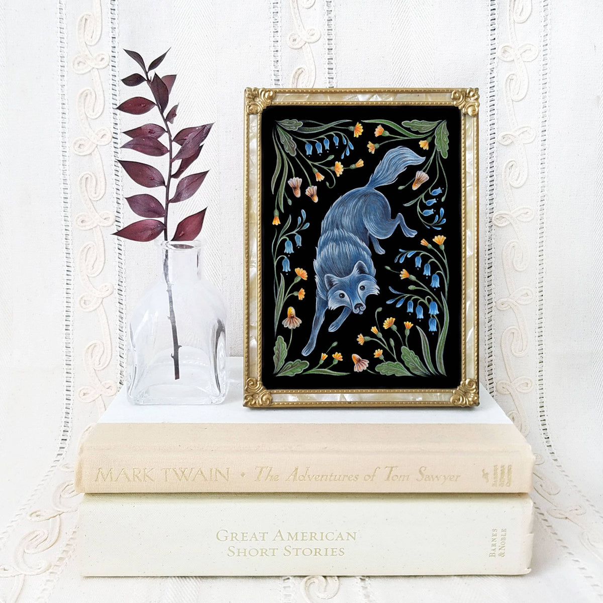 Wolf Art Print Folk Decor Print