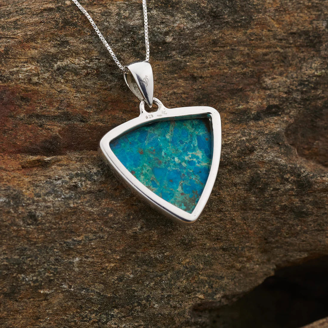 Chrysocolla Sterling Silver Pendant