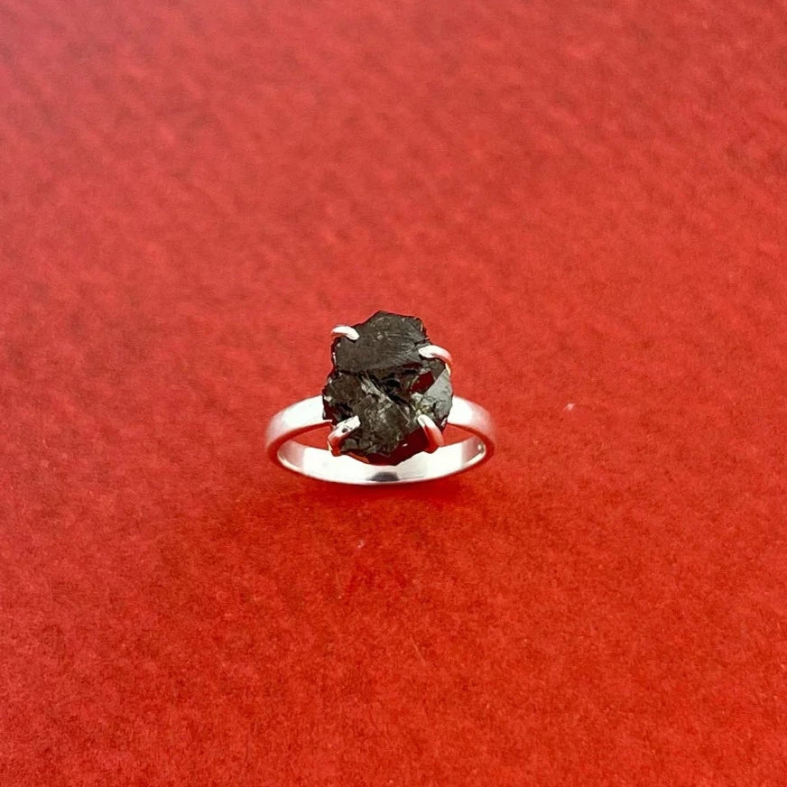 Shungite Sterling Silver Ring
