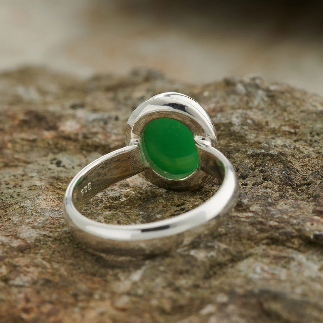 Chrysoprase Ring in Sterling Silver