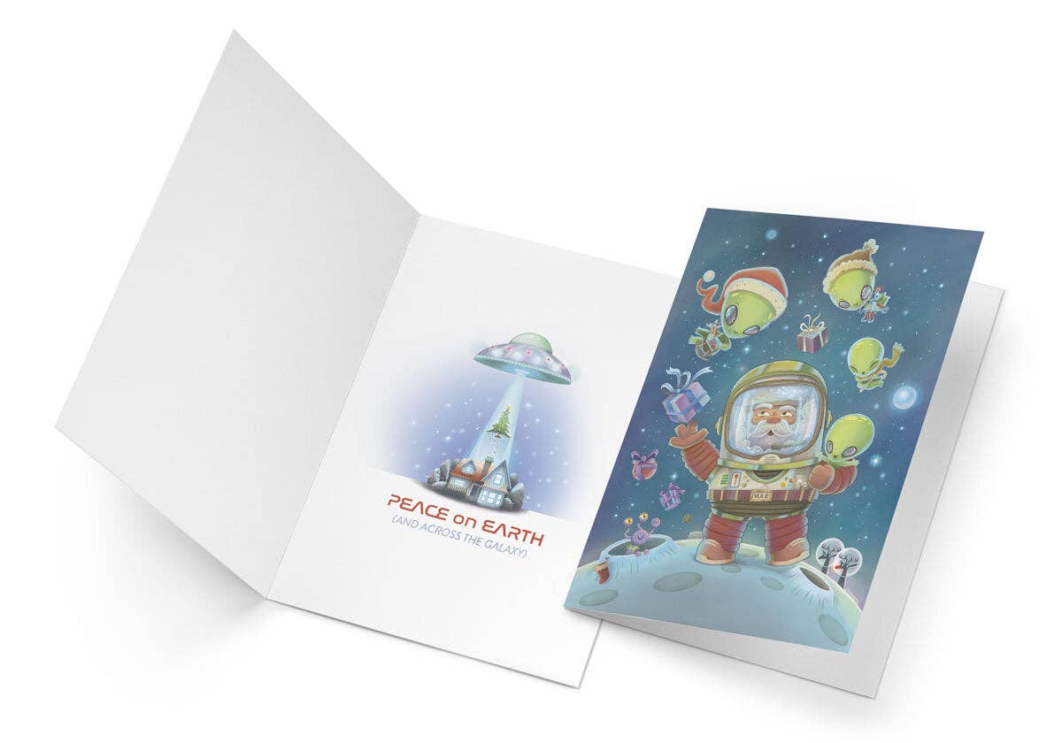Aliens Holiday Greeting Card