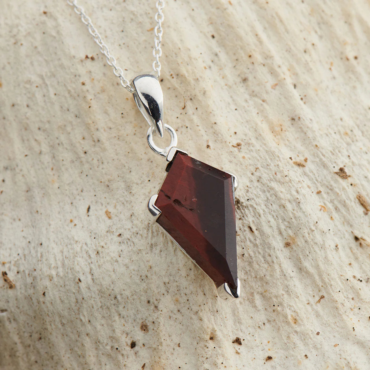 Red Tiger Eye Sterling Silver Majestic Pendant