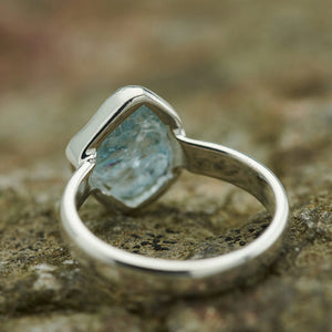 Aquamarine Ring in Sterling Silver