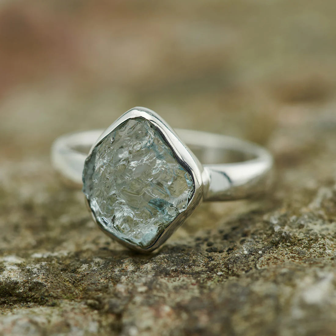 Aquamarine Ring in Sterling Silver