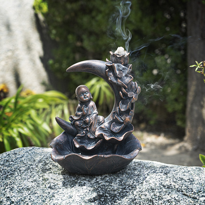 Monk With Lotus Moon Backflow Burner