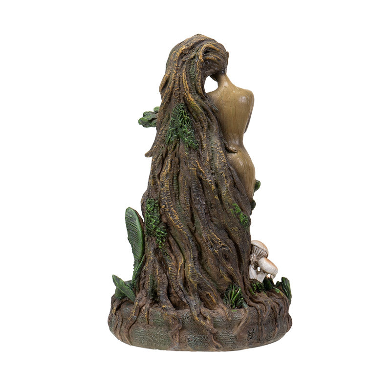 Nymph Tree Goddess Backflow Burner – Woodland Spirit Incense Holder | Cold Cast Resin Decor