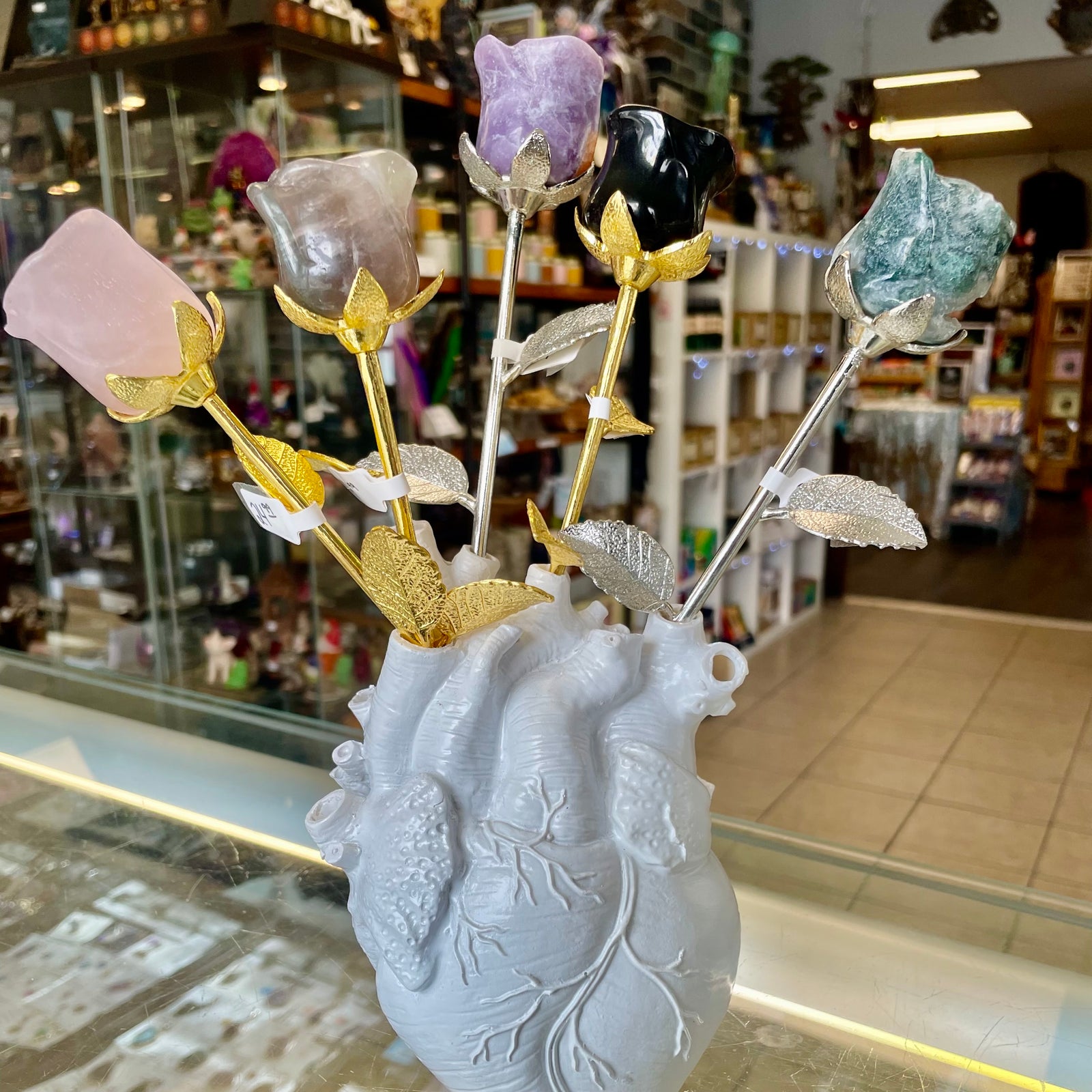 Beautiful Carved Crystal Rose Polished Gemstone