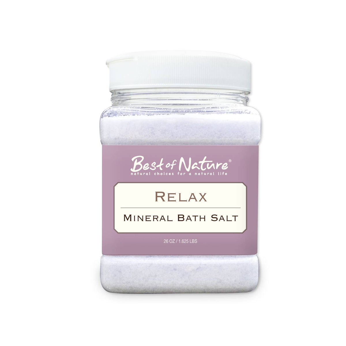 Relax Mineral Bath Salt, Lavender Essential Oil Infused 26oz