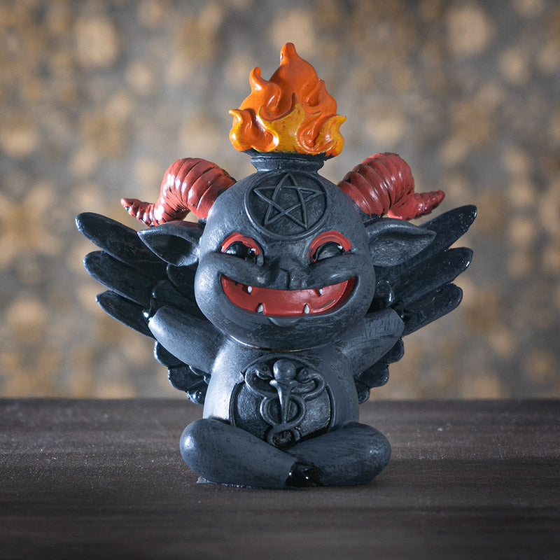 Baphy Summoned – Baby Baphomet Statue | Cute Occult Resin Figurine