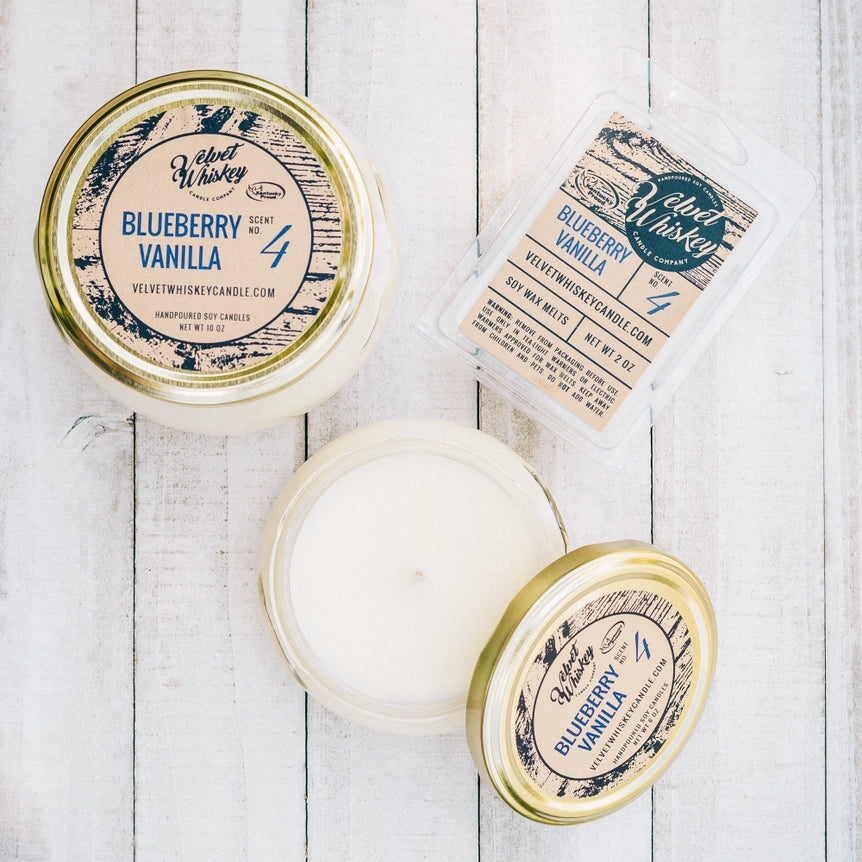 Blueberry Vanilla Hand-poured Soy Candle