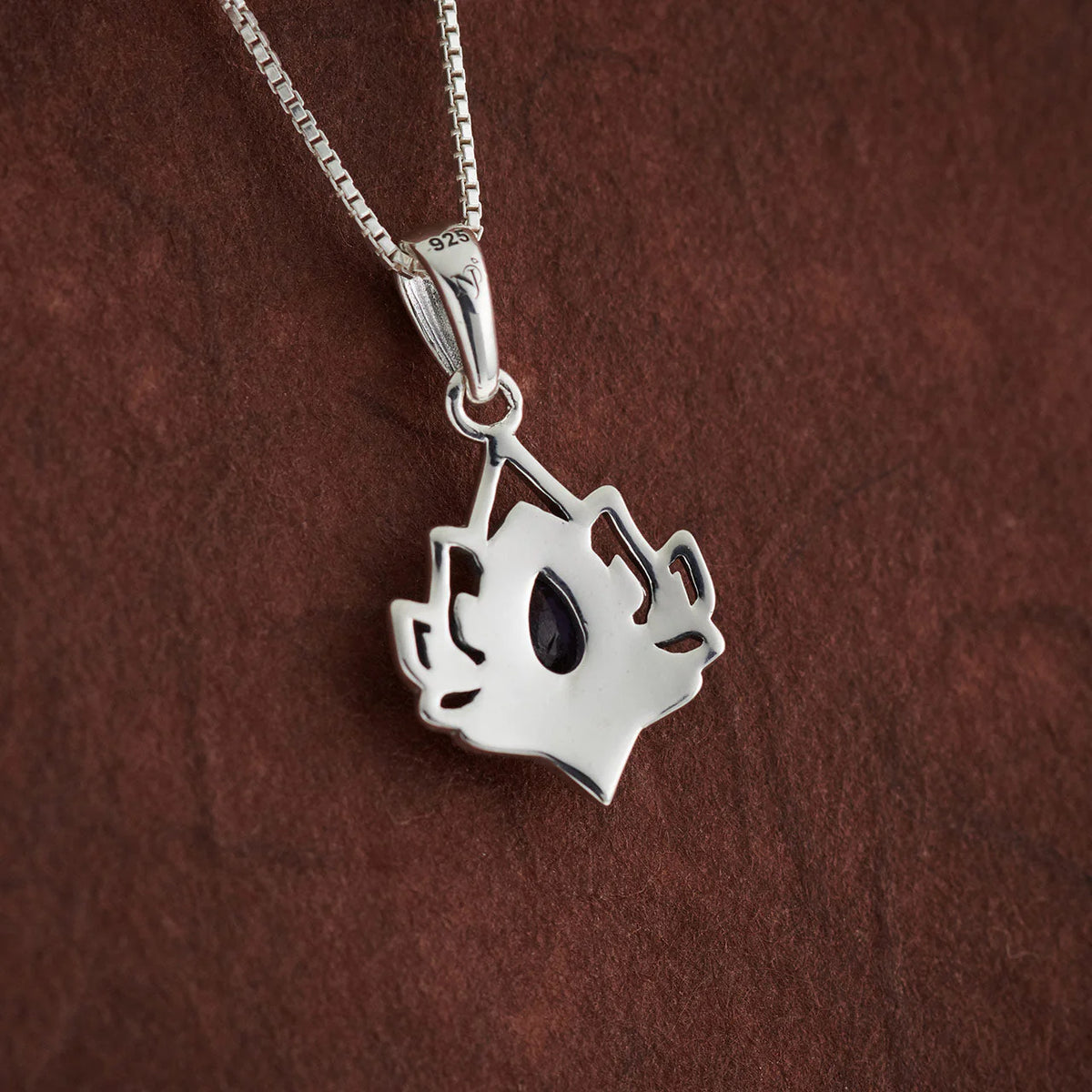 Tanzanite Sterling Silver Lotus Pendant