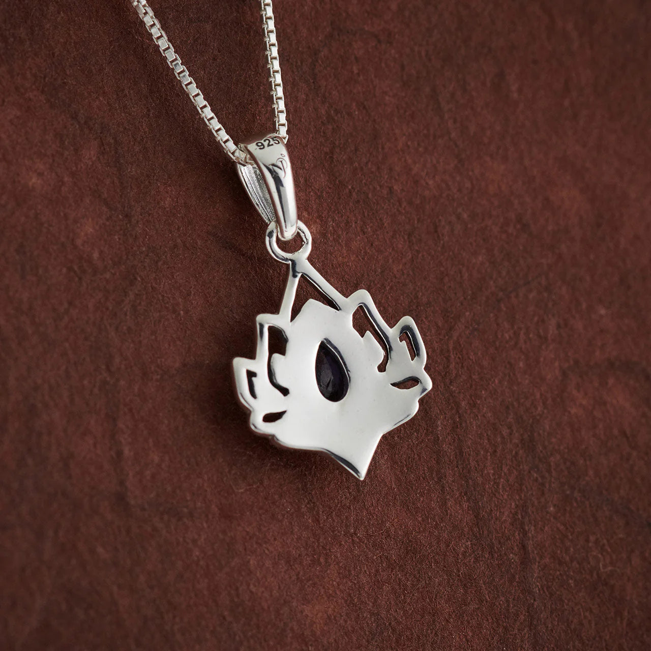 Tanzanite Sterling Silver Lotus Pendant