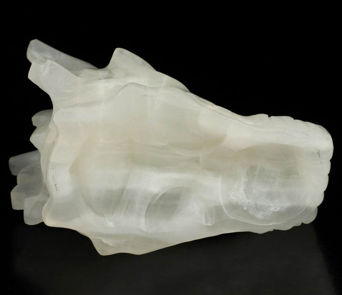 Angolan Quartz Crystal Dragon Skull 4.9"