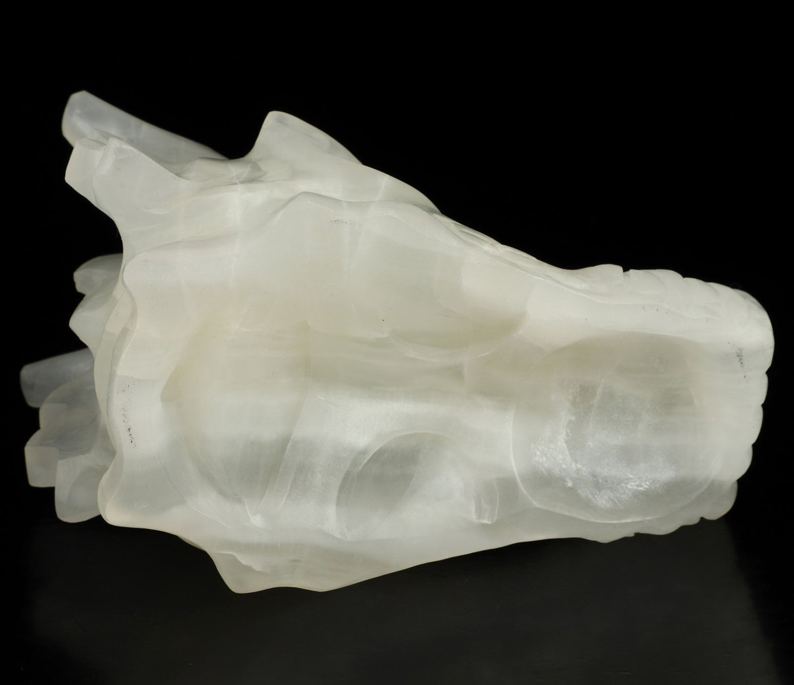 Angolan Quartz Crystal Dragon Skull 4.9"