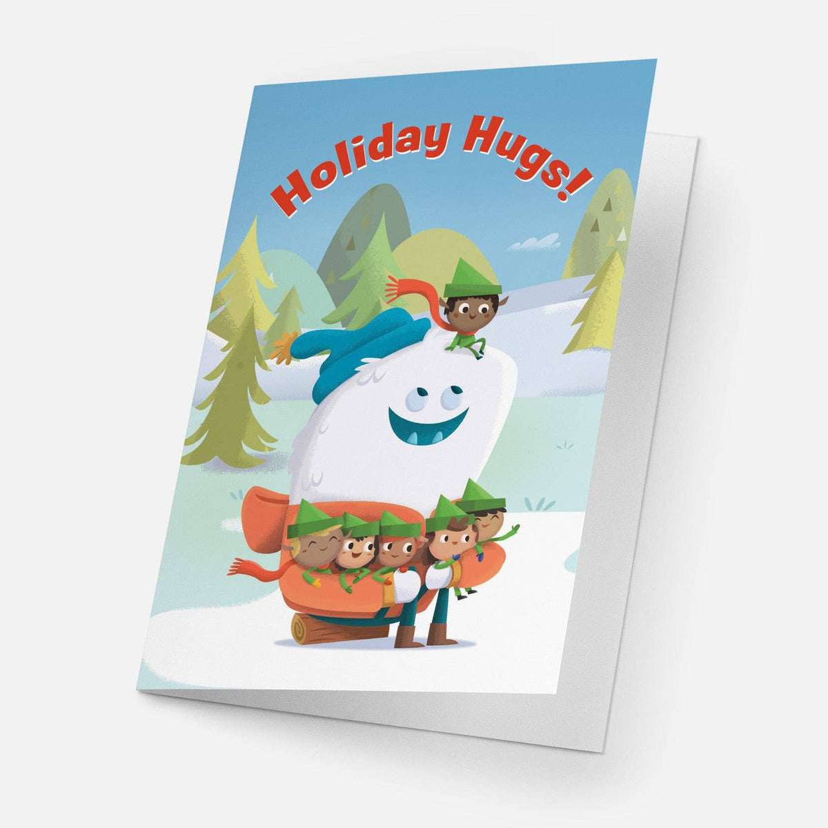 Yeti and Elves Holiday Card
