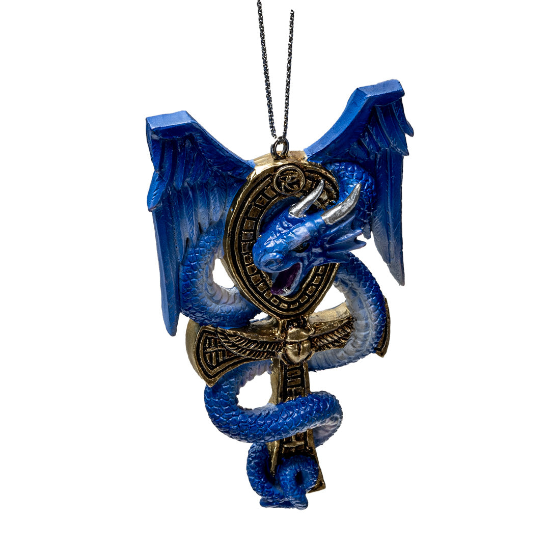 Ankh Guardian Dragon Ornament 🐉 Blue Dragon