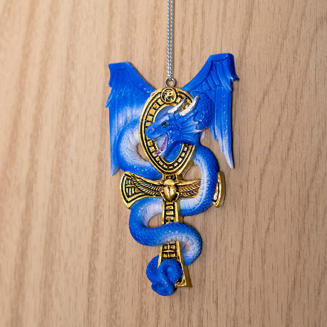 Ankh Guardian Dragon Ornament 🐉 Blue Dragon
