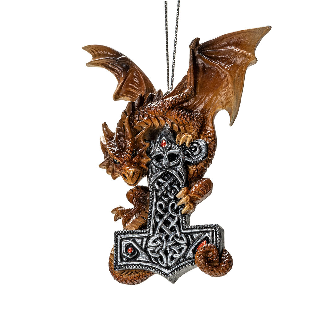 Mjolnir Guardian Dragon Ornament 🐉 3.6"