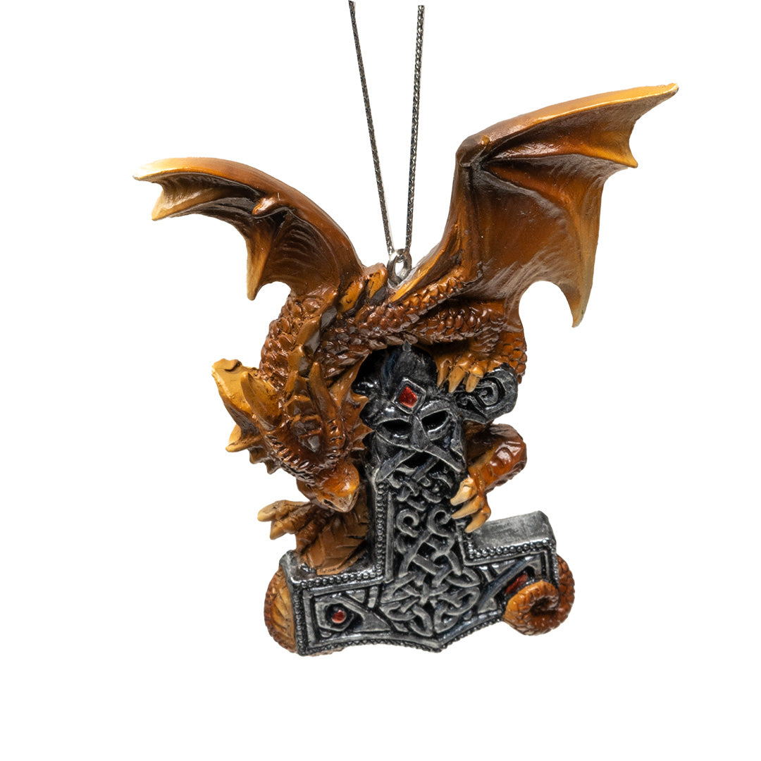 Mjolnir Guardian Dragon Ornament 🐉 3.6&quot;