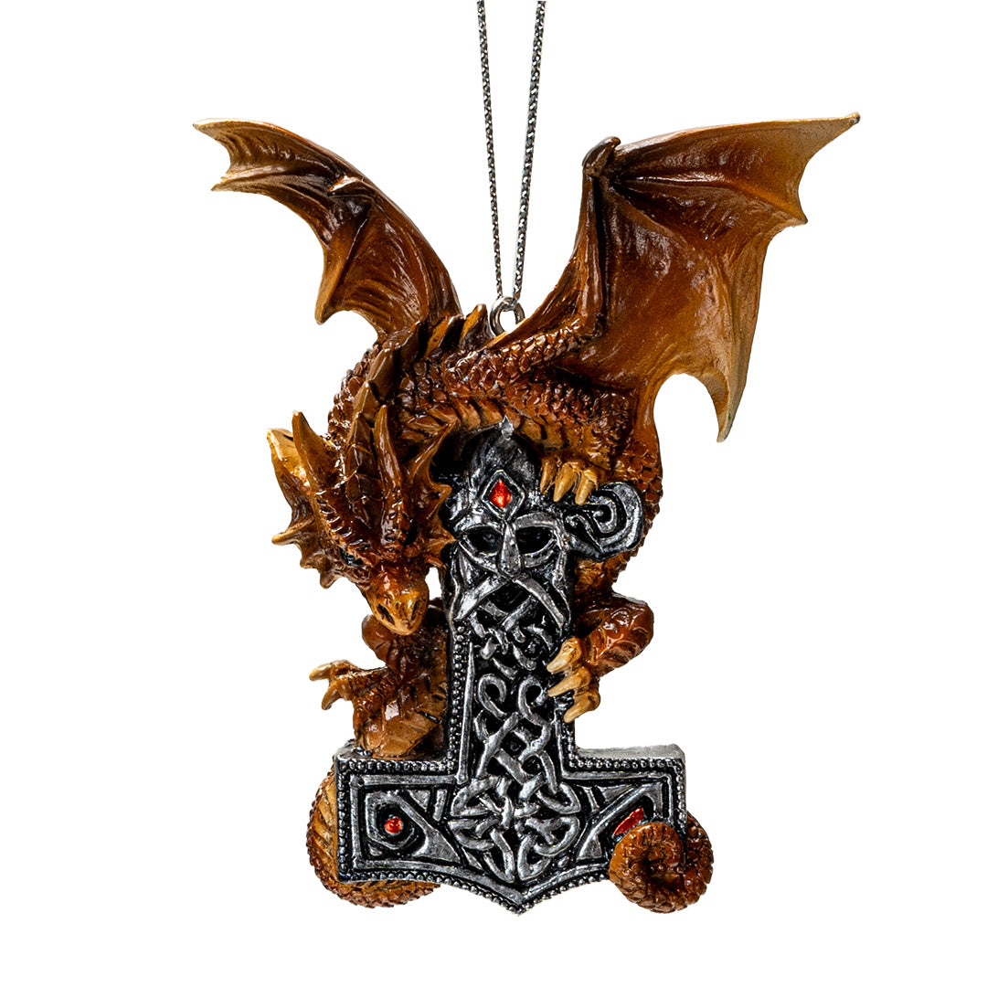 Mjolnir Guardian Dragon Ornament 🐉 3.6"