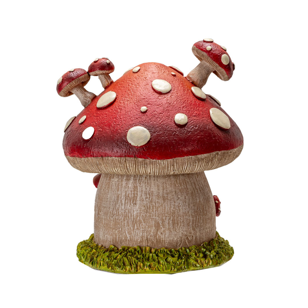 Toadstool Mushroom House w/ LED – Whimsical Fairy Garden Light