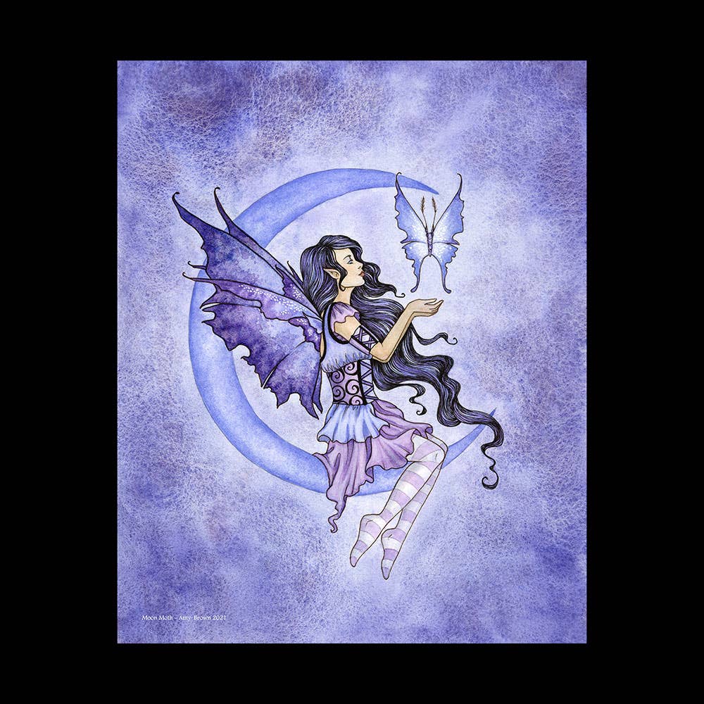 Moon Moth by Amy Brown – 8x10 Signed Fantasy Art Print