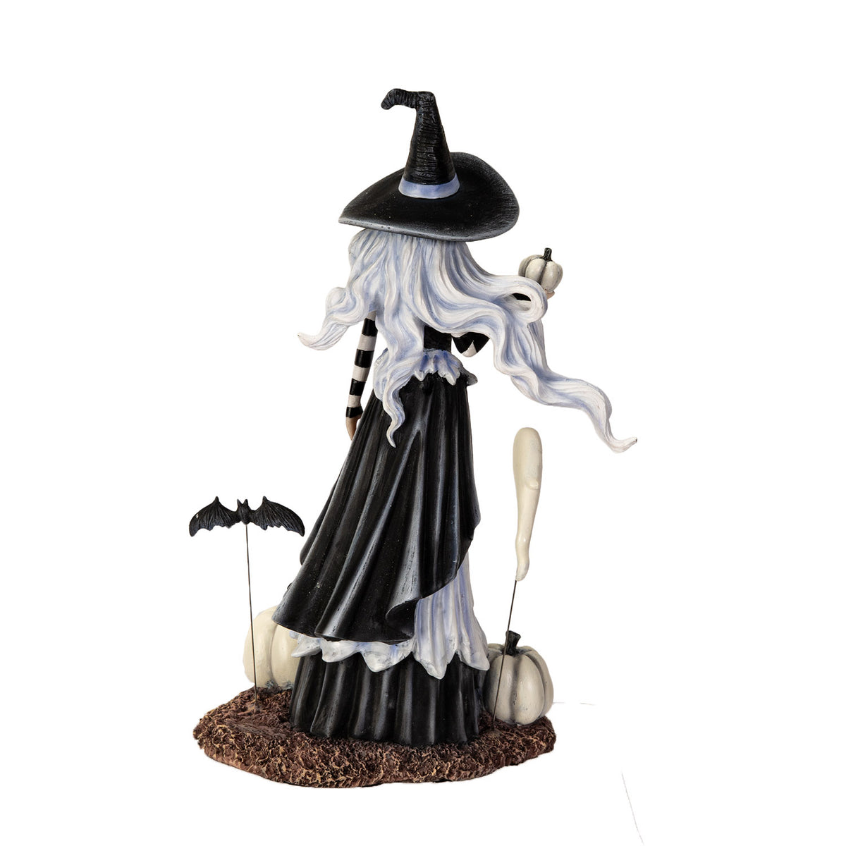 Ghost Pumpkin Witch Statue with Ghost & Bat Companions by Amy Brown