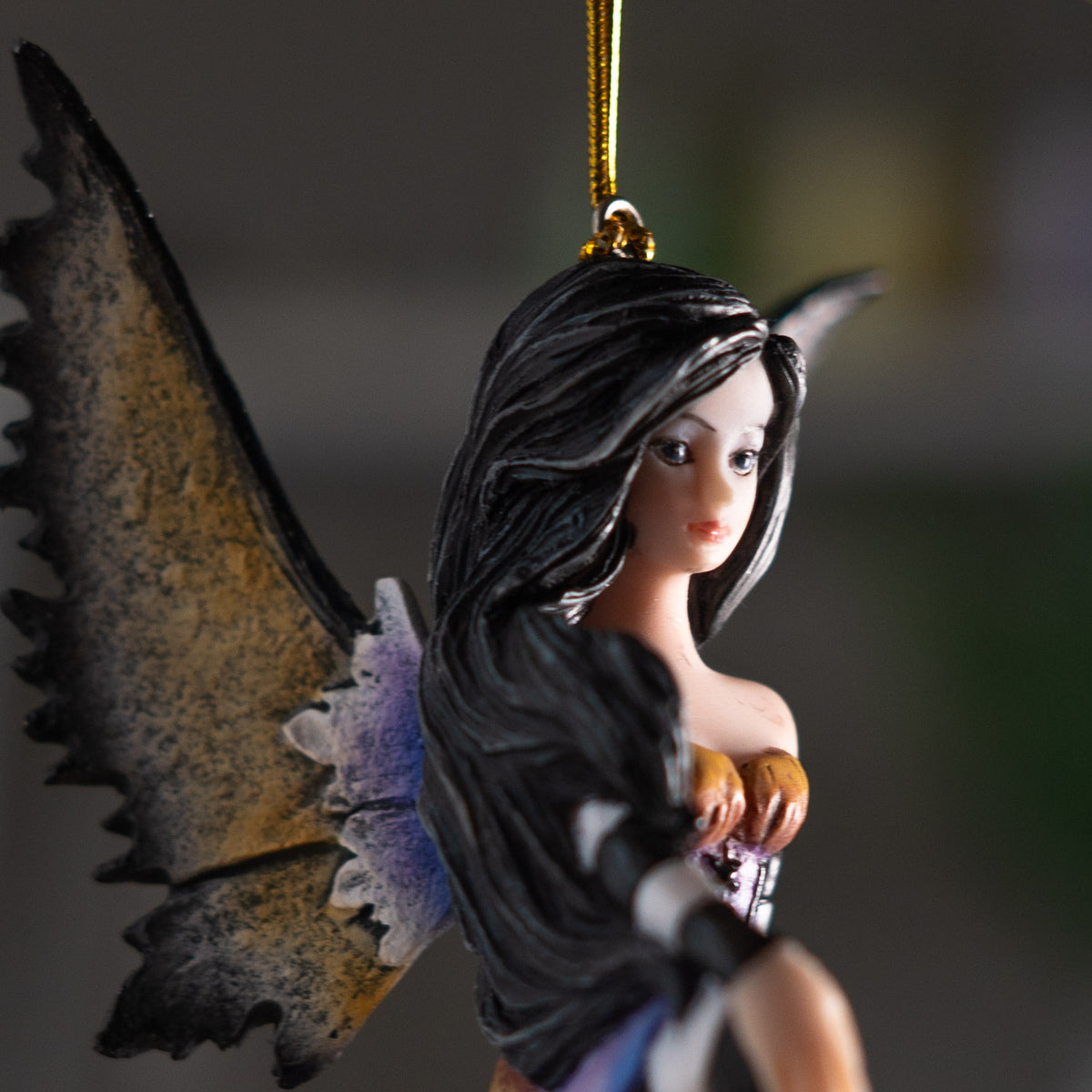 Evangeline Bubble Rider Fairy Ornament by Amy Brown – Whimsical Fantasy Resin & Glass Hanging Décor