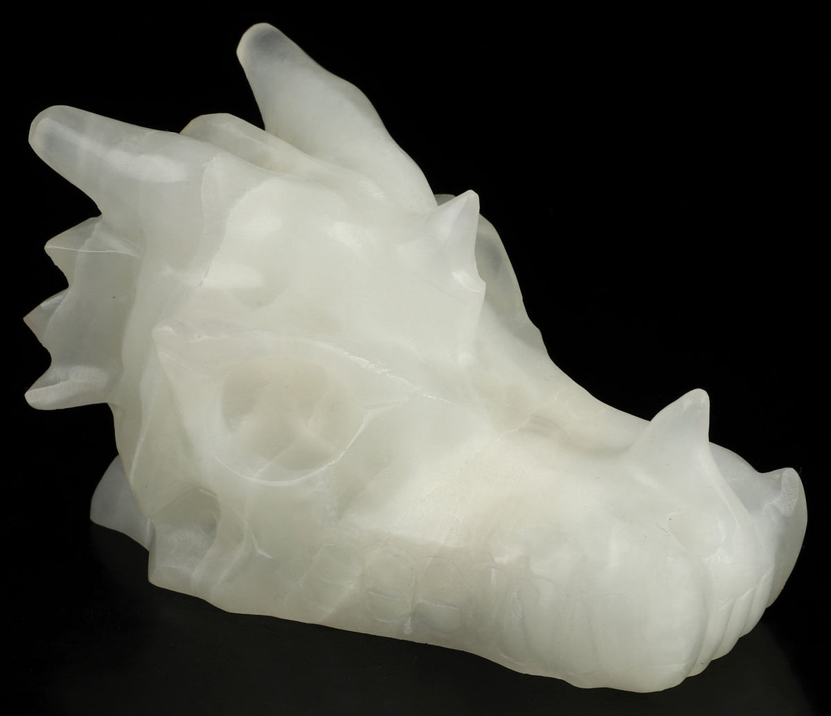 Angolan Quartz Crystal Dragon Skull 4.9"