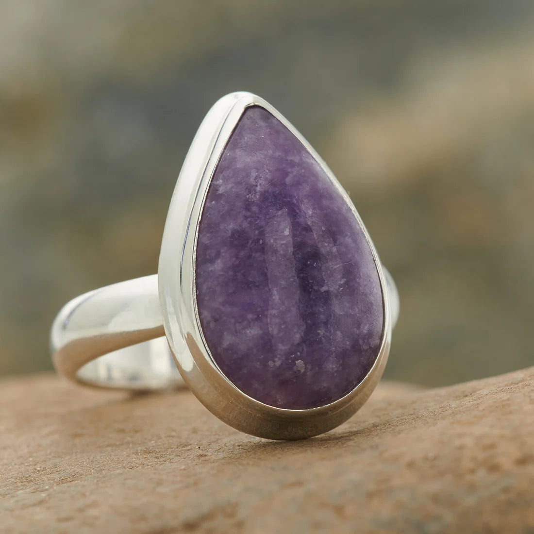 Lepidolite Ring in Sterling Silver