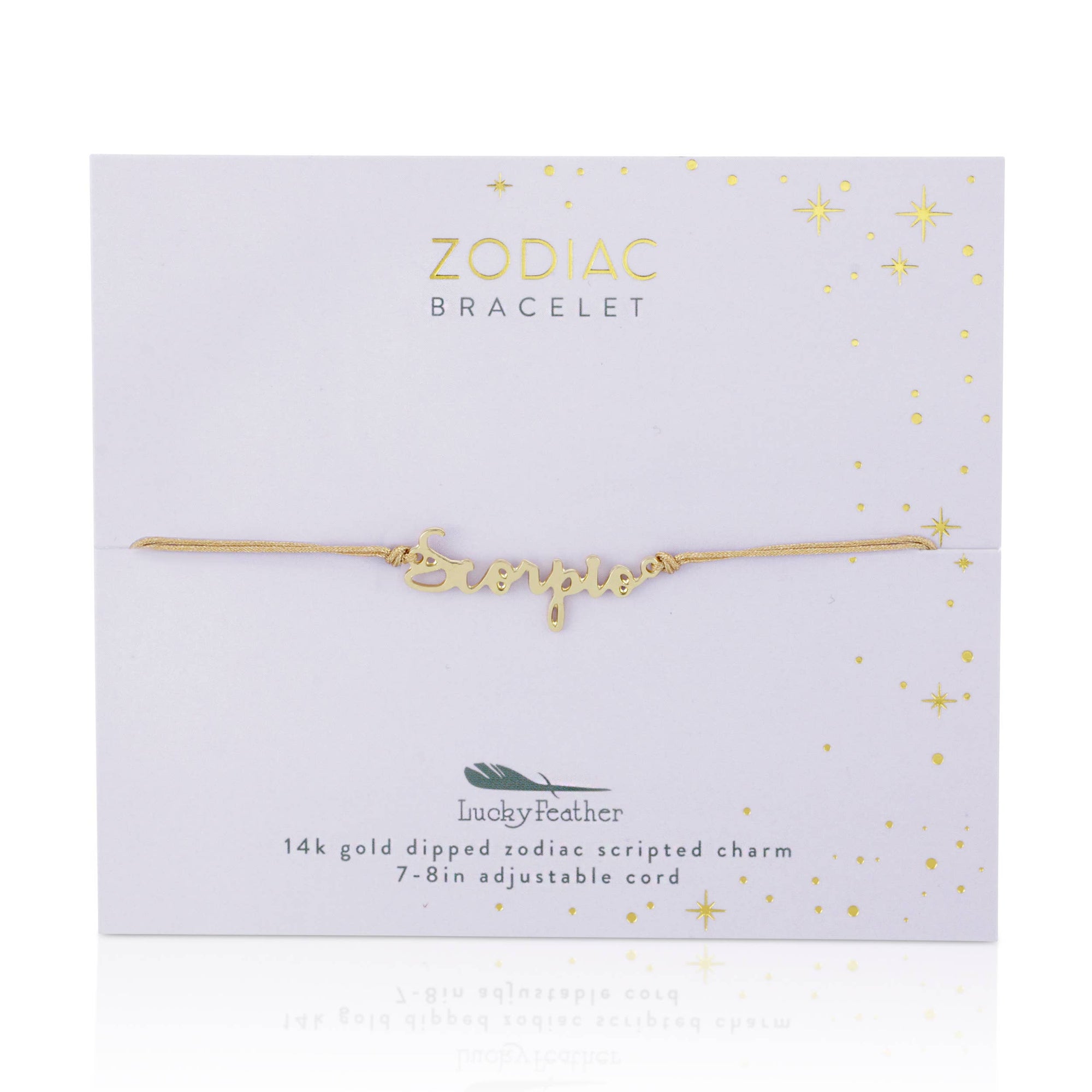 Zodiac Bracelet 14k Gold Dipped - Choose your Sign