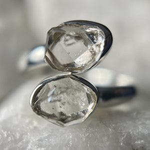 Herkimer Diamond with Herkimer Diamond Sterling Silver Ring