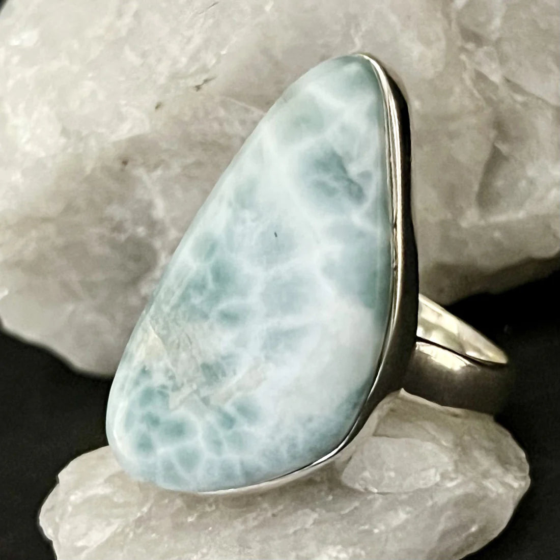 Larimar Ring in Sterling Silver