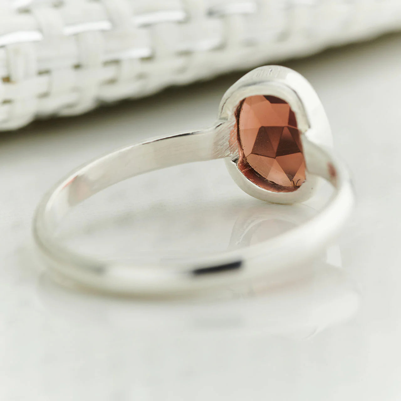 Mozambique Garnet Sterling Silver Ring – Passion, Protection and Strength