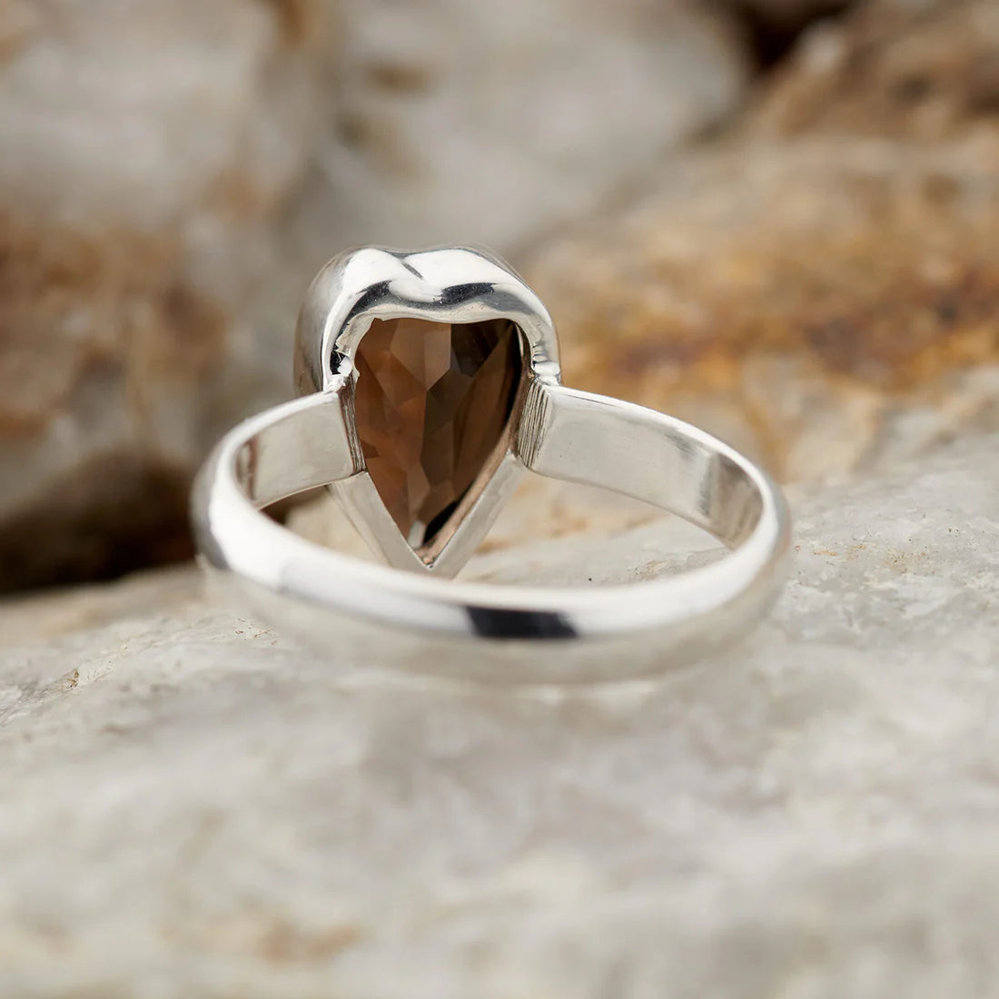 Smoky Quartz Sterling Silver Ring