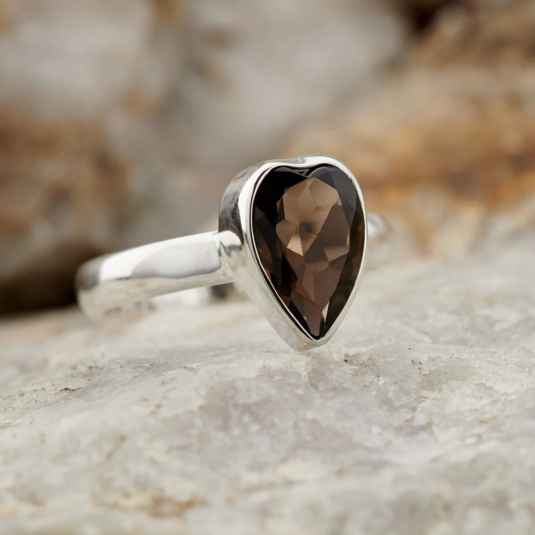 Smoky Quartz Sterling Silver Ring