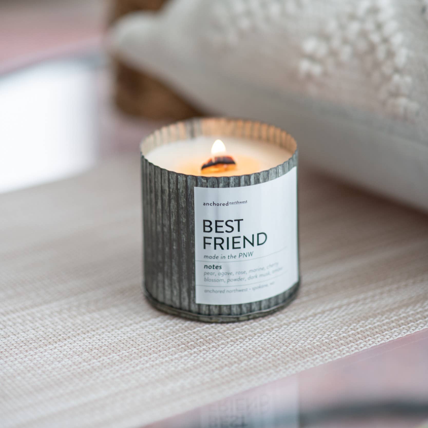 Girlfriend Wood Wick Rustic Farmhouse Soy Candle