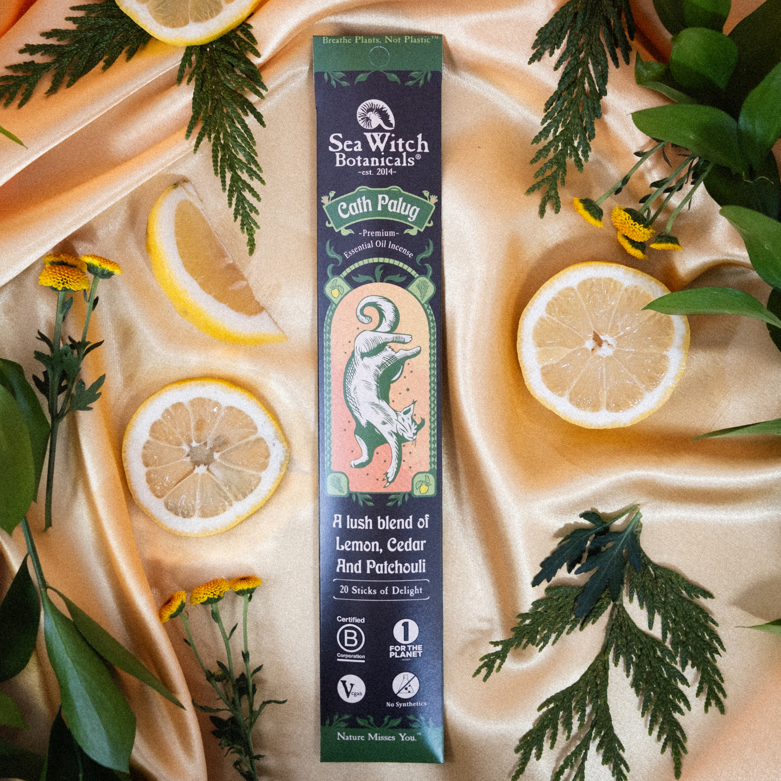 Cath Palug Premium Incense: Lemon, Cedar, & Patchouli