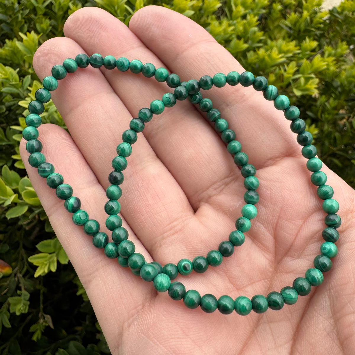 Real Congo Malachite Stretch Bracelet