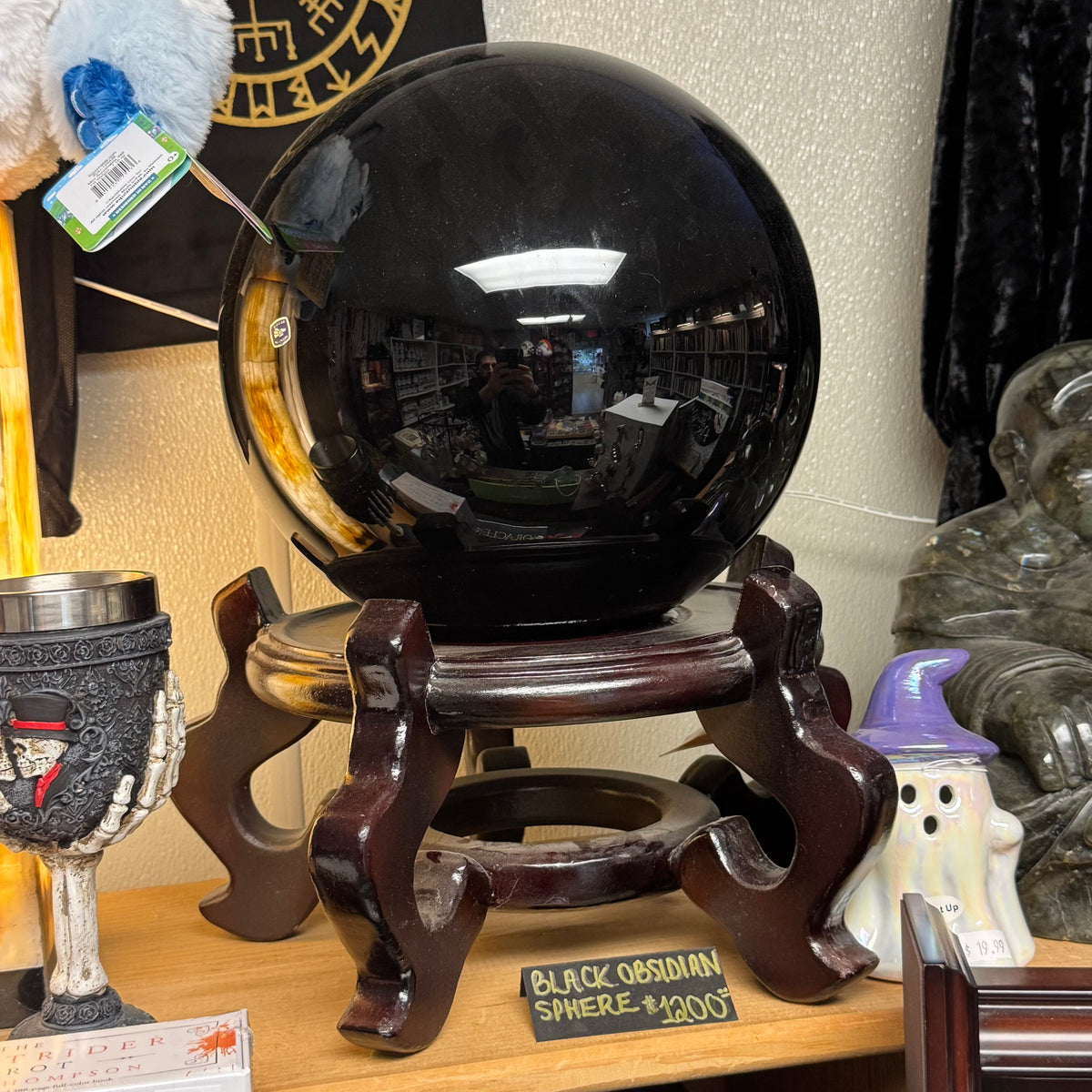 Black Obsidian Gemstone Sphere
