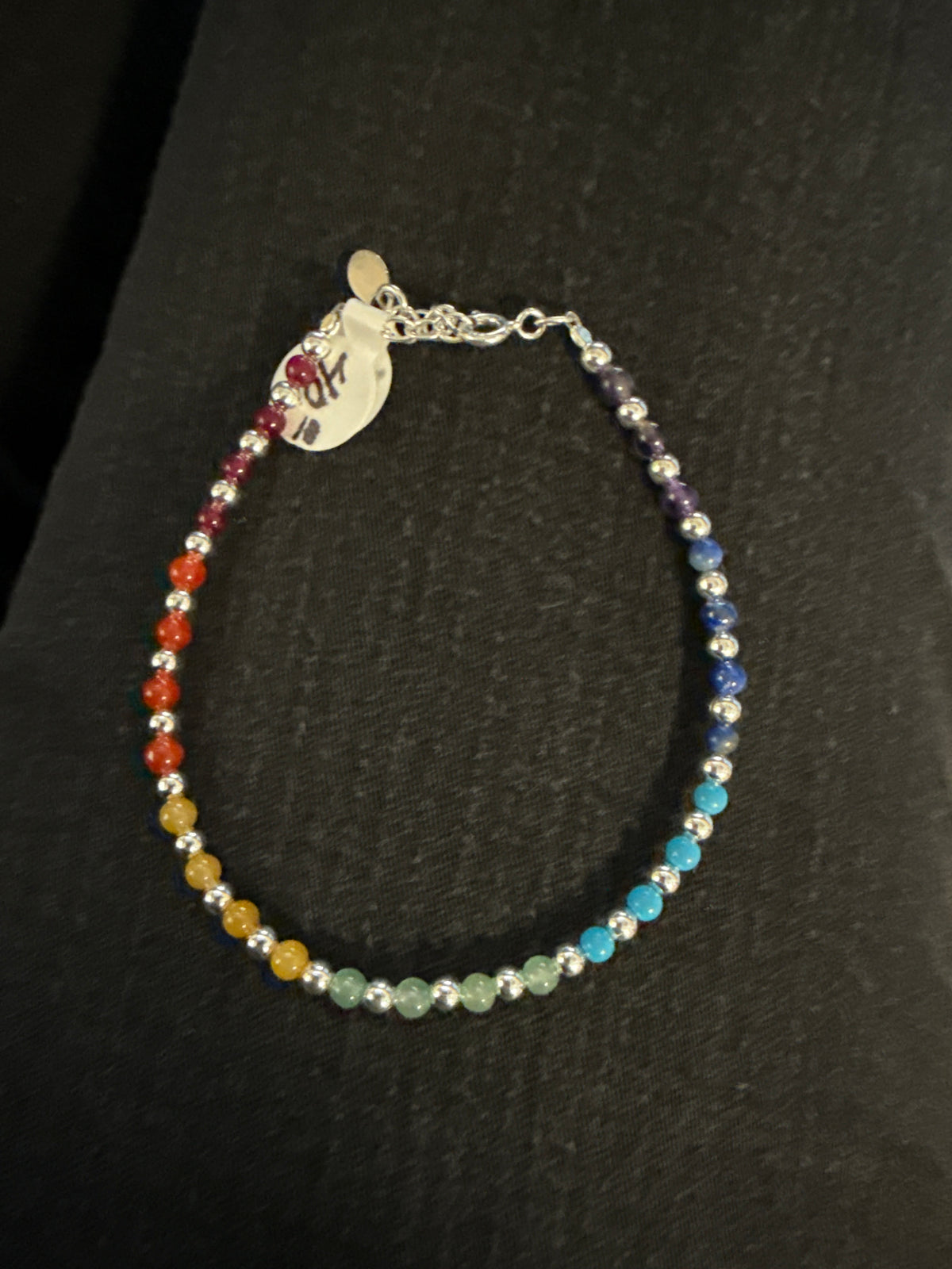 Dainty Faceted Gemstone Bracelet