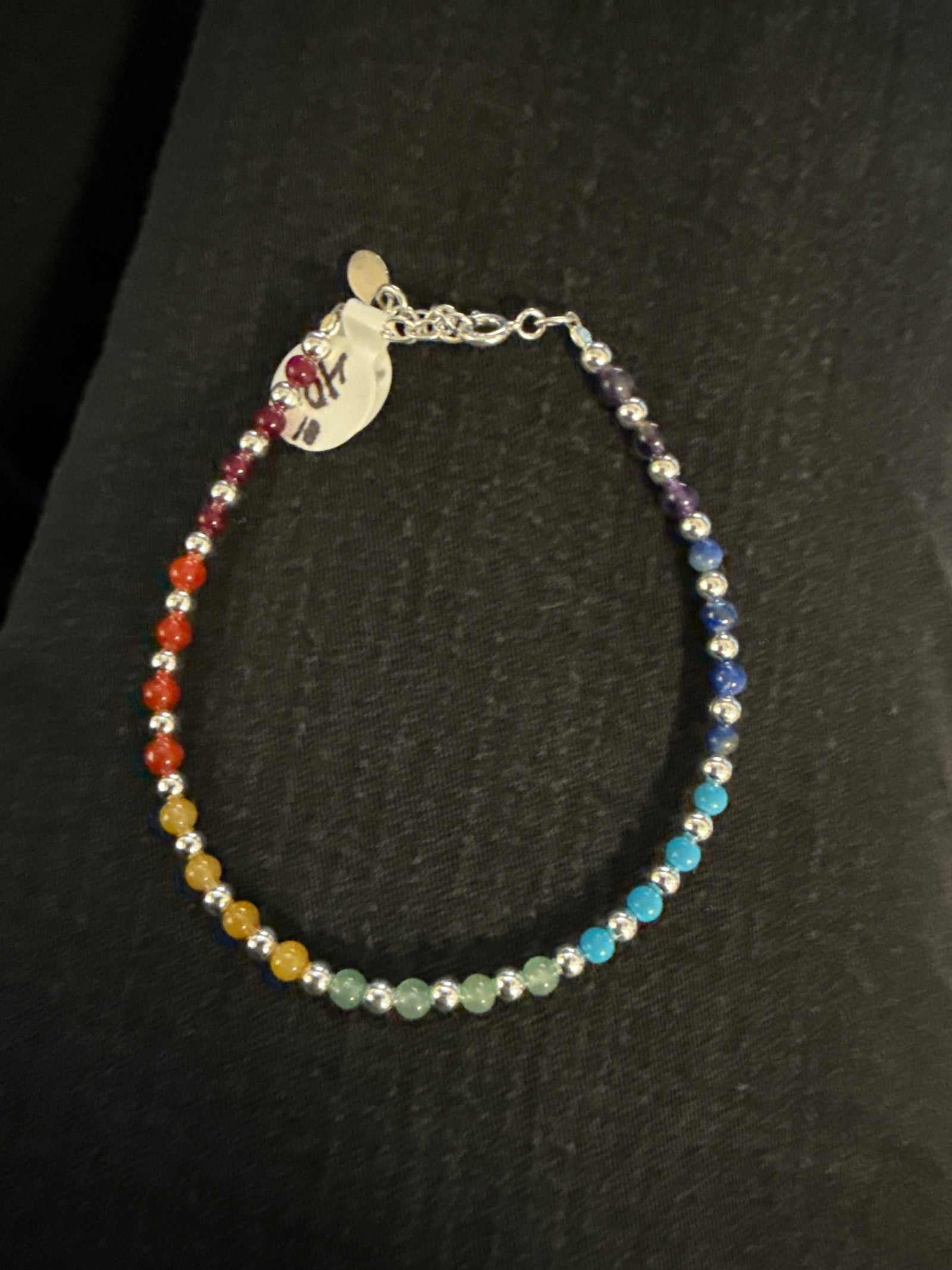 Dainty Faceted Gemstone Bracelet