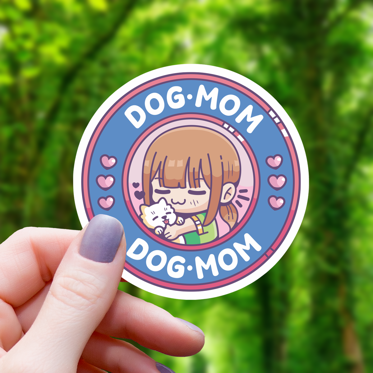 Dog Mom Badge Sticker - 3"