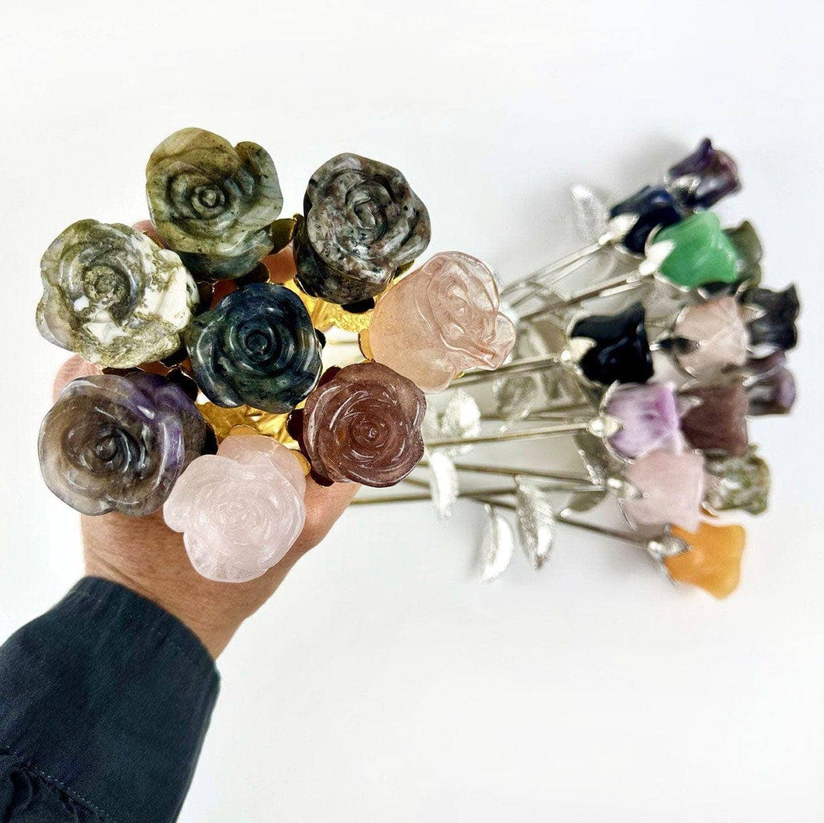 Beautiful Carved Crystal Rose Polished Gemstone