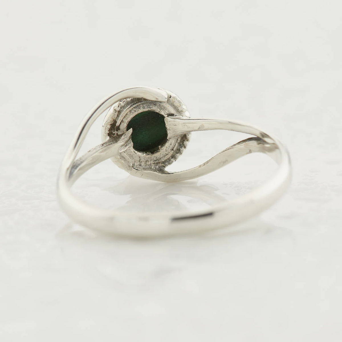 Malachite Sterling Silver Infinity Ring